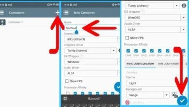 Creating a container in Winlator